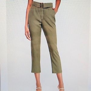Super High Wasted Belted Fold-Over Pant